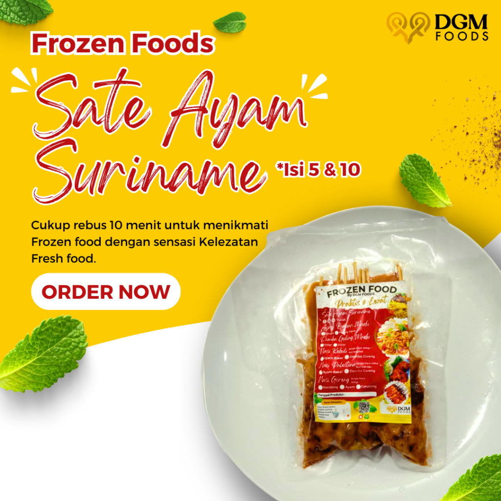 Jual FROZEN FOODS SATE AYAM SURINAME - BY DGM FOODS | Shopee Indonesia