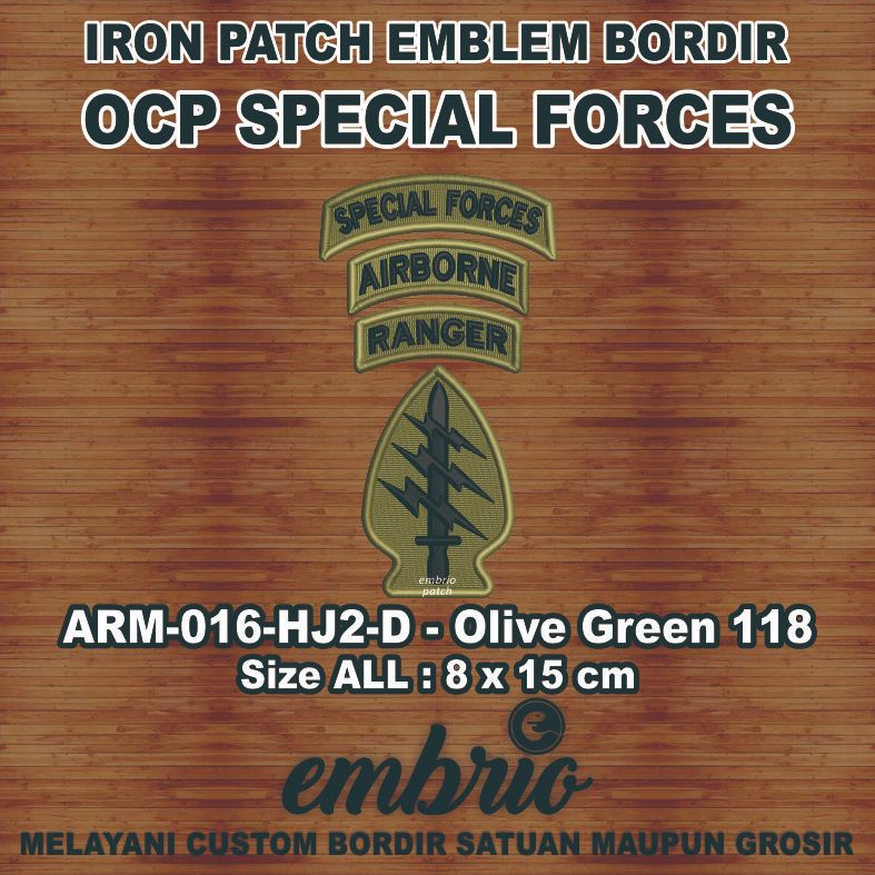 Jual ARM-016-HJ2-D Patch OCP Tab Special Forces Airborne Ranger Hook ...