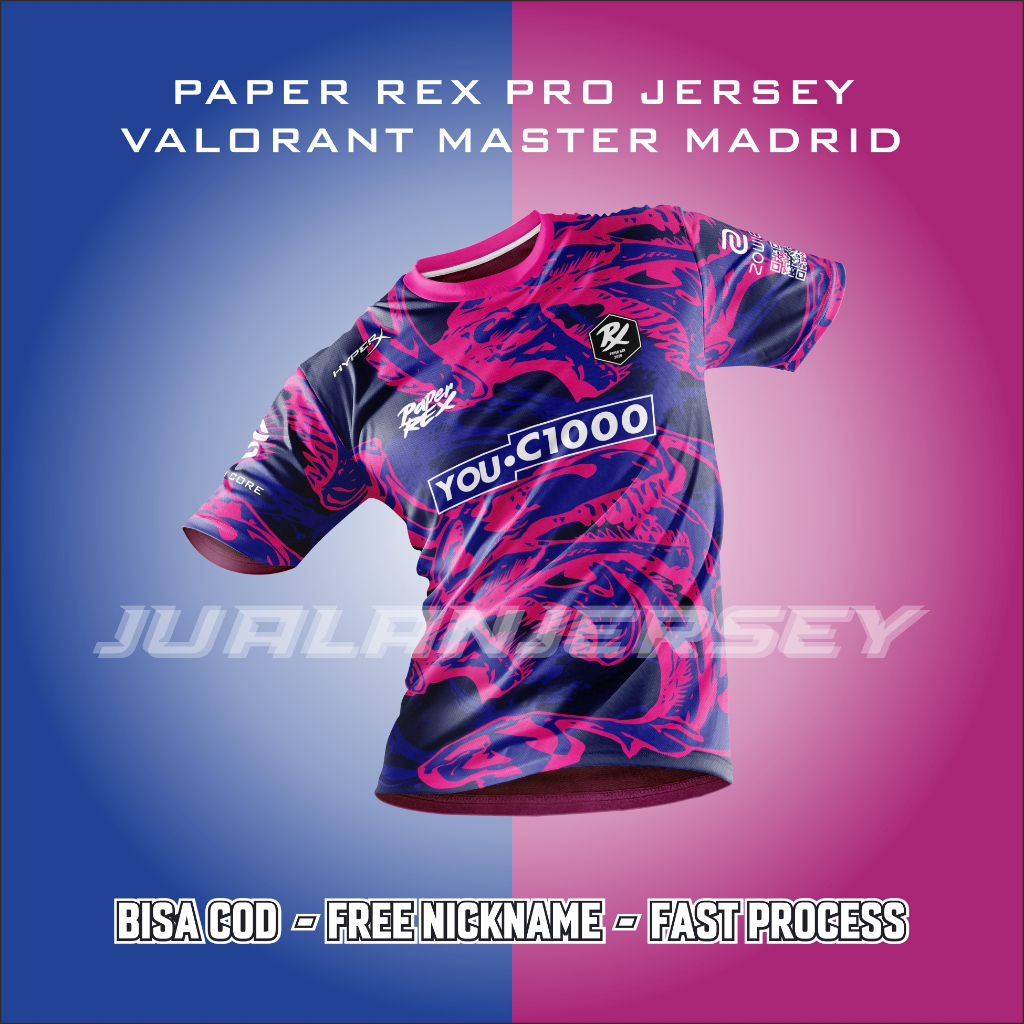 Jual JERSEY PRX PAPER REX 2024 VALORANT MASTER MADRID GRATIS