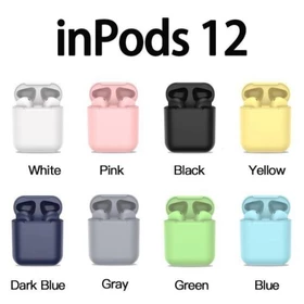 Headset Bluetooth Inpods I12 Macaron 12S TWS Earphone Bluetooth Wireless Android