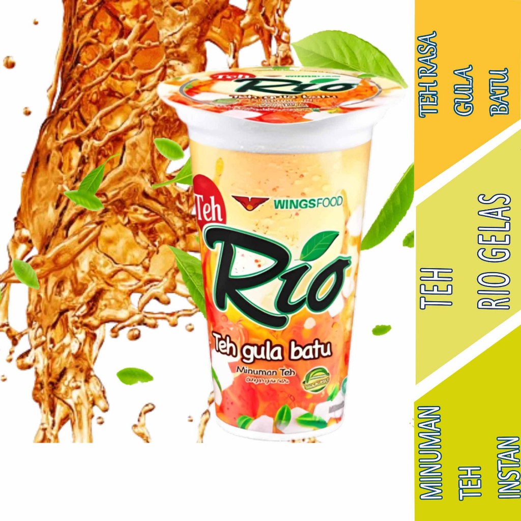 Jual Minuman Teh Rasa Gula Batu - Teh Rio - Minuman Teh Instan - 180ml ...