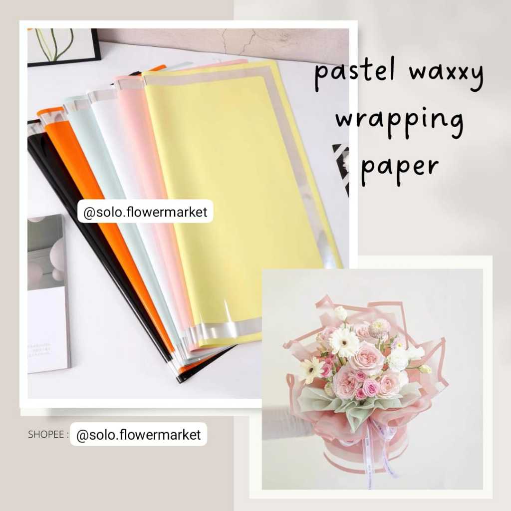 Jual [TERLENGKAP] PASTEL WAXXY OPP WRAPPING PAPER TRANSPARENT FRAME ...
