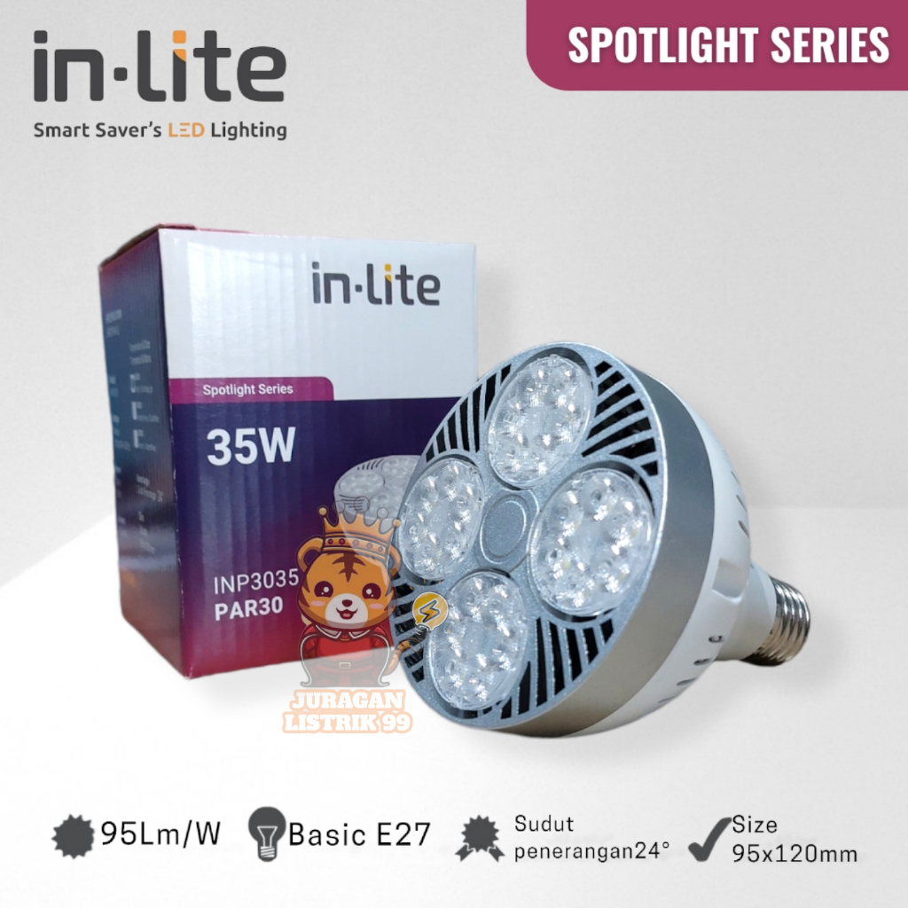 Jual INLITE - LAMPU SOROT LED PAR30 E27 INP3035 35WATT / LAMPU SOROT ...