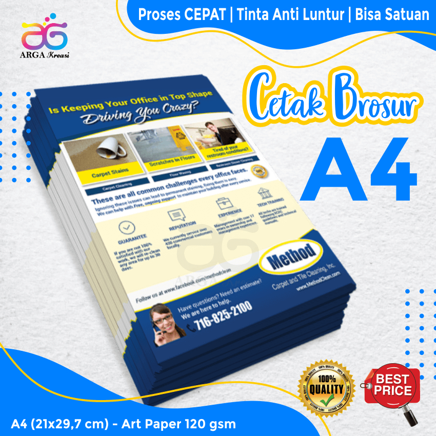 Jual Cetak Brosur A4 Murah Custom 1 Sisi 2 Sisi Art Paper 120 Gsm Bisa Lipat 3 Satuan Atau 2118