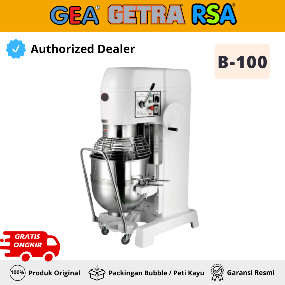 Jual GETRA B-100 Planetary Mixer 100 Liter Mixer Adonan Kue Roti Telur ...