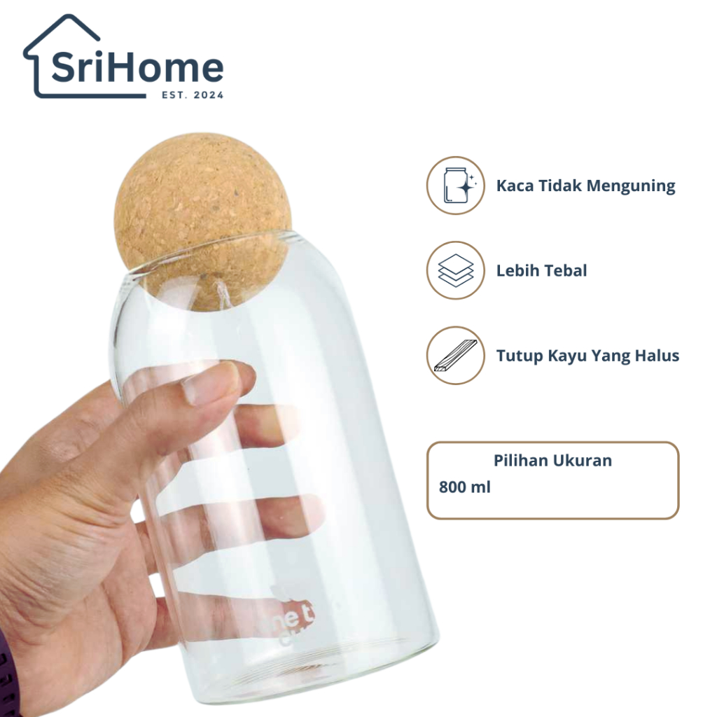 Jual TOPLES LEBARAN BOTOL KACA TOPLES KACA JAR STORAGE DENGAN TUTUP ...