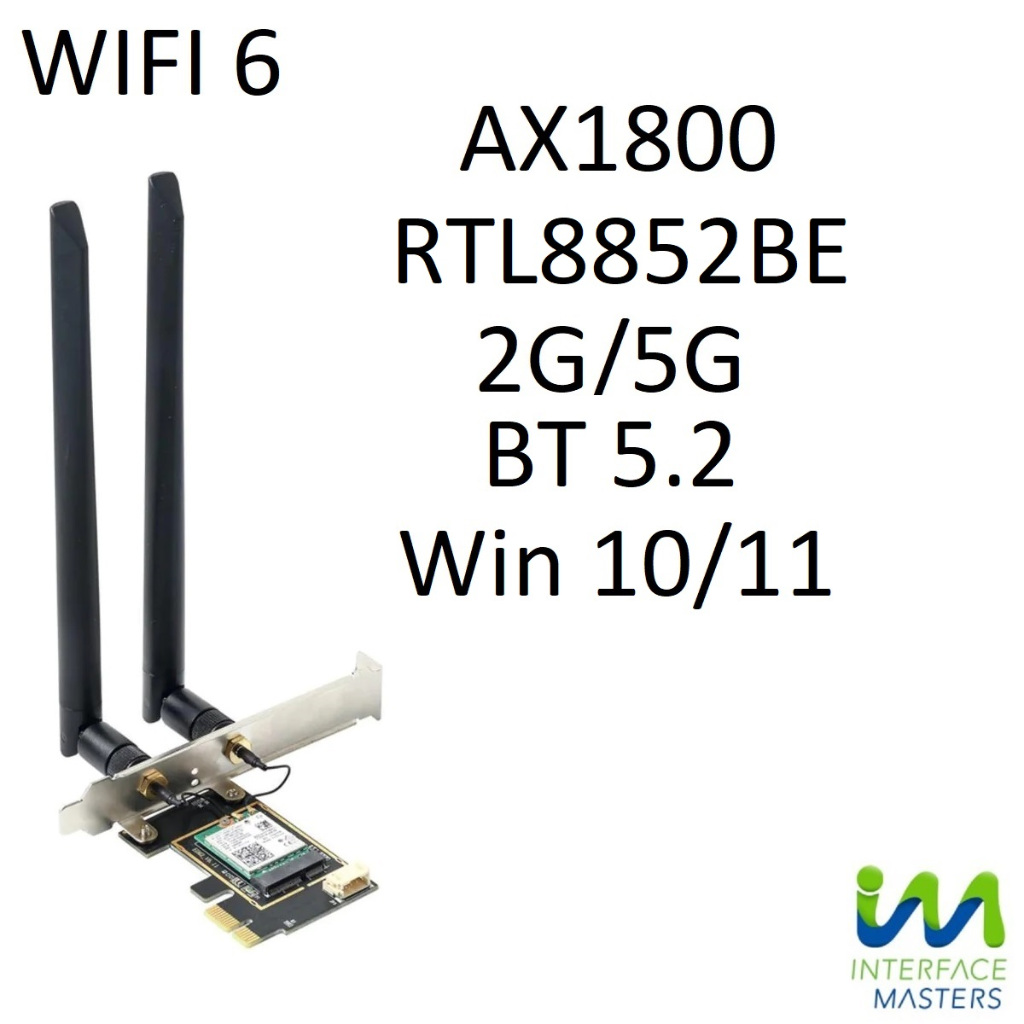 Jual Wireless Wifi 6 AX1800 Pci Express Pcie desktop dual band ac ax ...