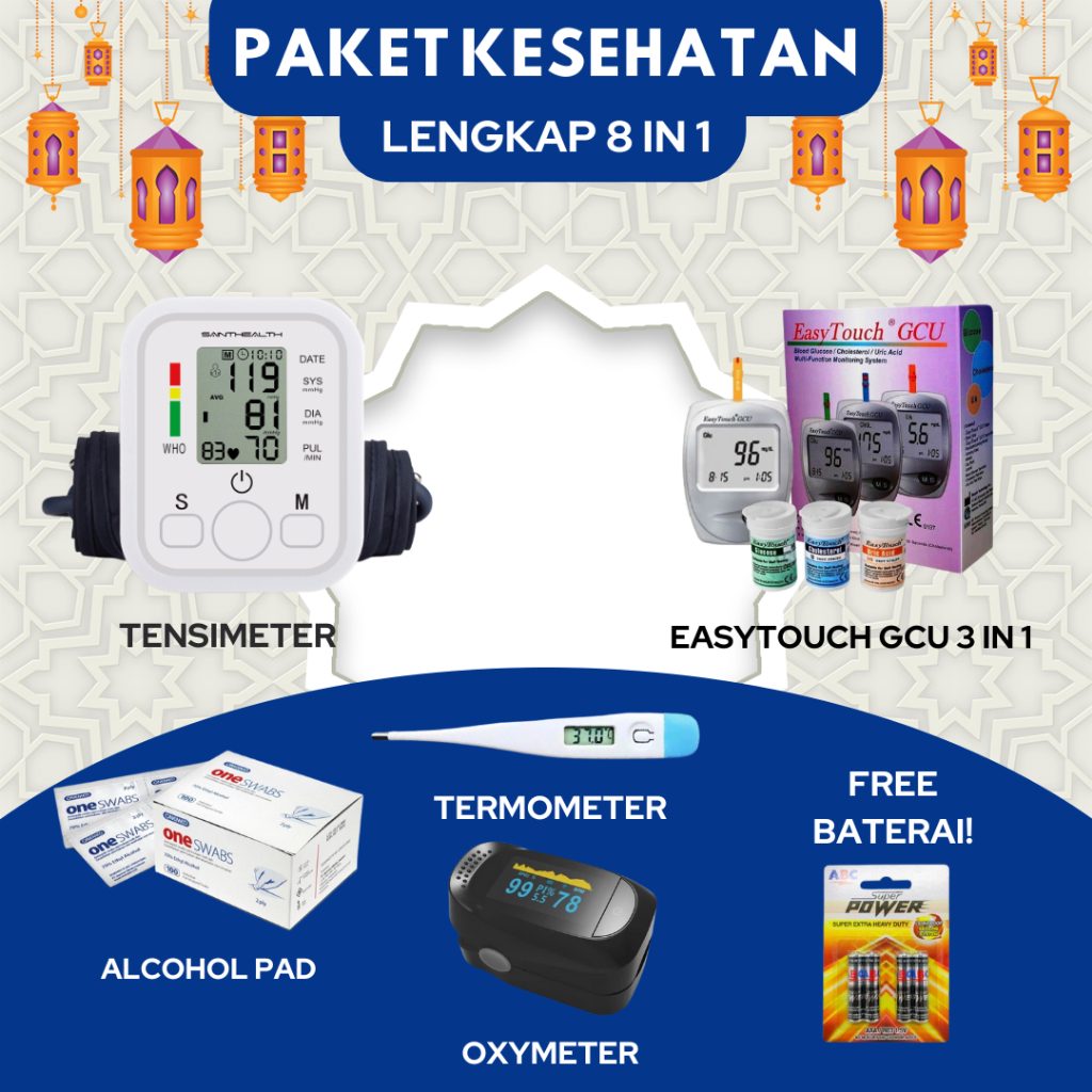 Jual Paket Alat Kesehatan Tensimeter Digital Easy Touch Gcu 3 In 1