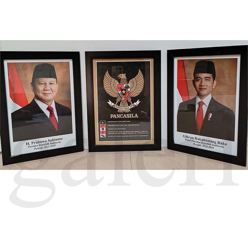 Jual Bingkai Presiden dan Wakil Presiden Indonesia 1 Set I Prabowo