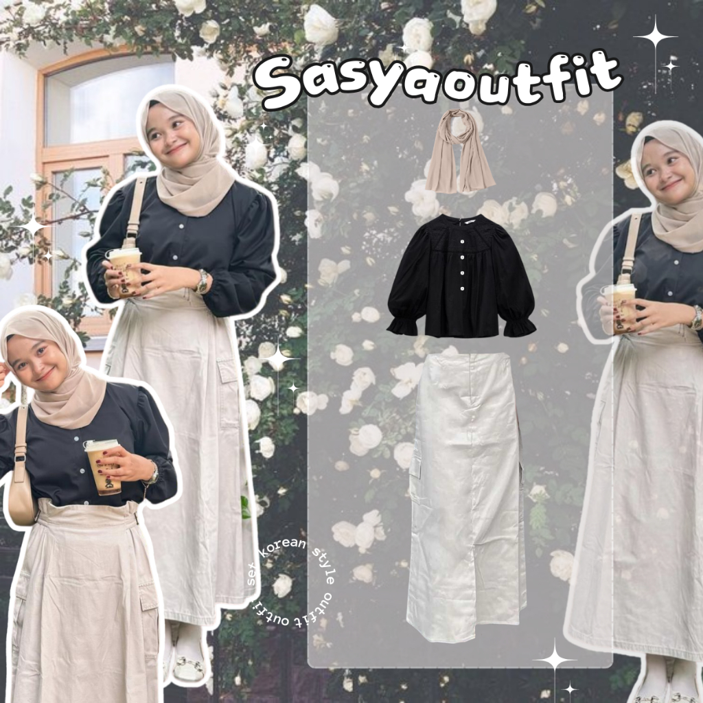 Jual Set Selarass Setelan Wanita Outfit Set Korean Style Ootd Cewek Hijab Setelan