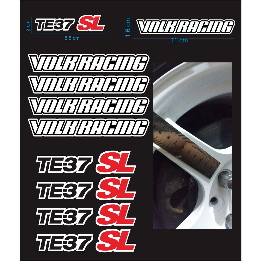 Jual Sticker Velg Mobil Volk Racing Original Cutting Sticker Volk