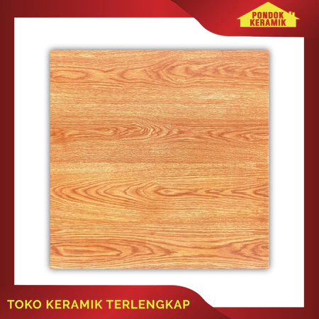 Keramik Lantai Avignon 40x40 Ohio Brown Motif Serat Kayu