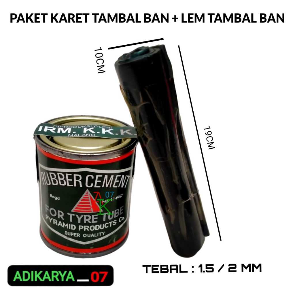 Jual PAKET Karet Tambal Ban Bakar Lem Cacing Tambal Ban Motor Mobil Lem