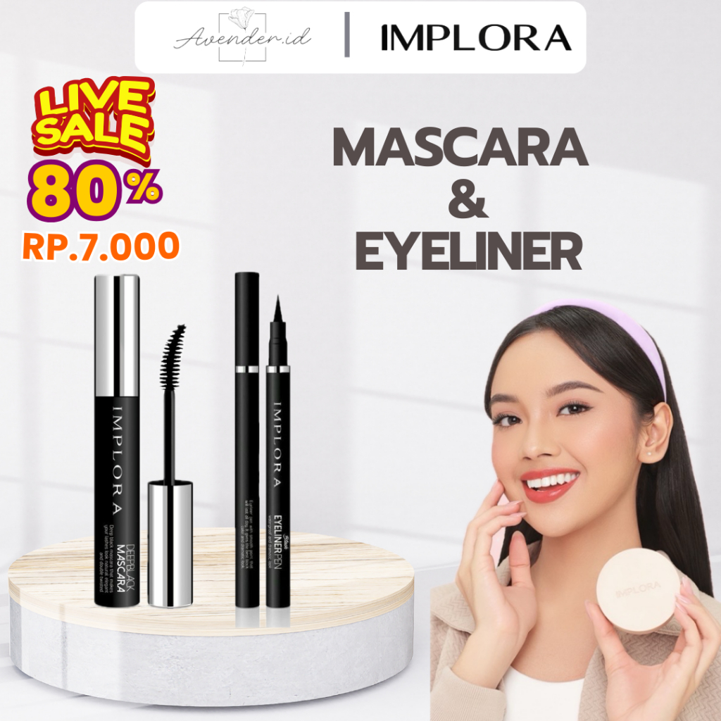 Jual (GET 1 GIFT) IMPLORA MASCARA, EYELINER mascara eyeliner