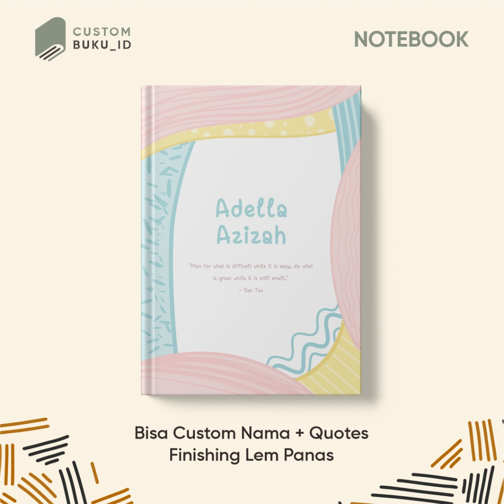 Jual CUSTOM NOTEBOOK HARDCOVER - CUSTOM NAMA DAN QUOTES | Shopee Indonesia