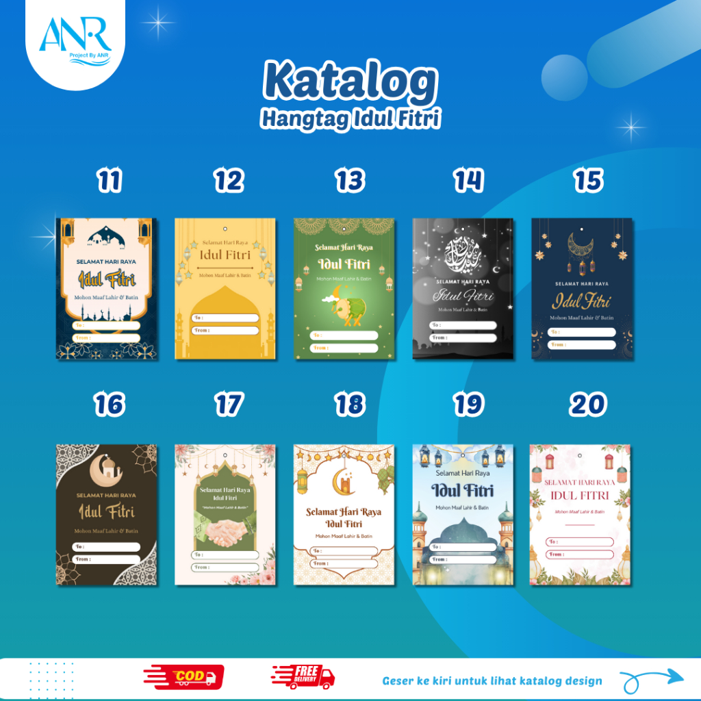 Jual D13 Hangtag Idul Fitri Custom HIF 001 | Hang Tag Lebaran hampers ...