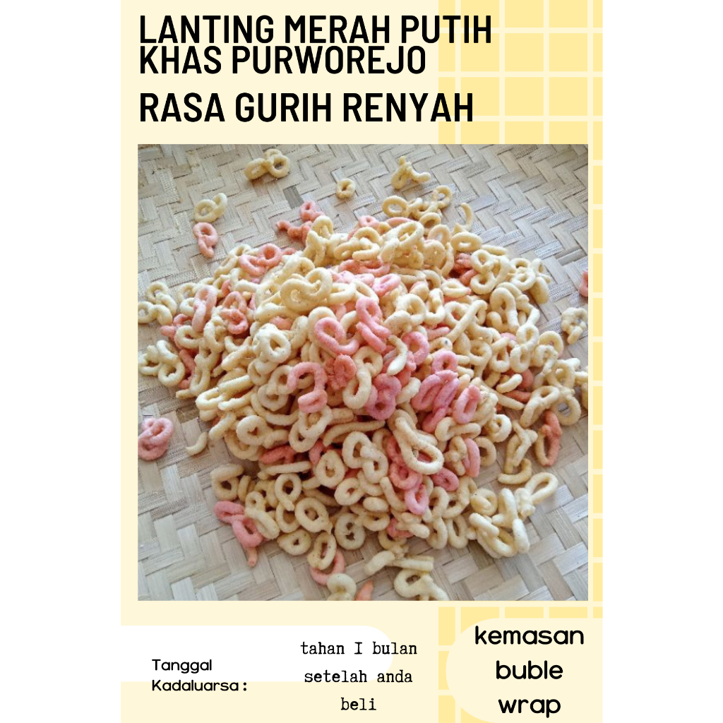 Jual lanting klanting kebumen / lanting angka 8 merah putih khas ...