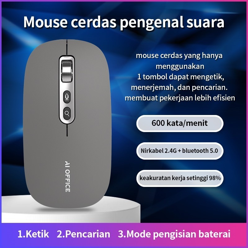 Jual Mouse AI Cerdas Pengenal Suara-M108 Rechargeable dengan Receiver ...
