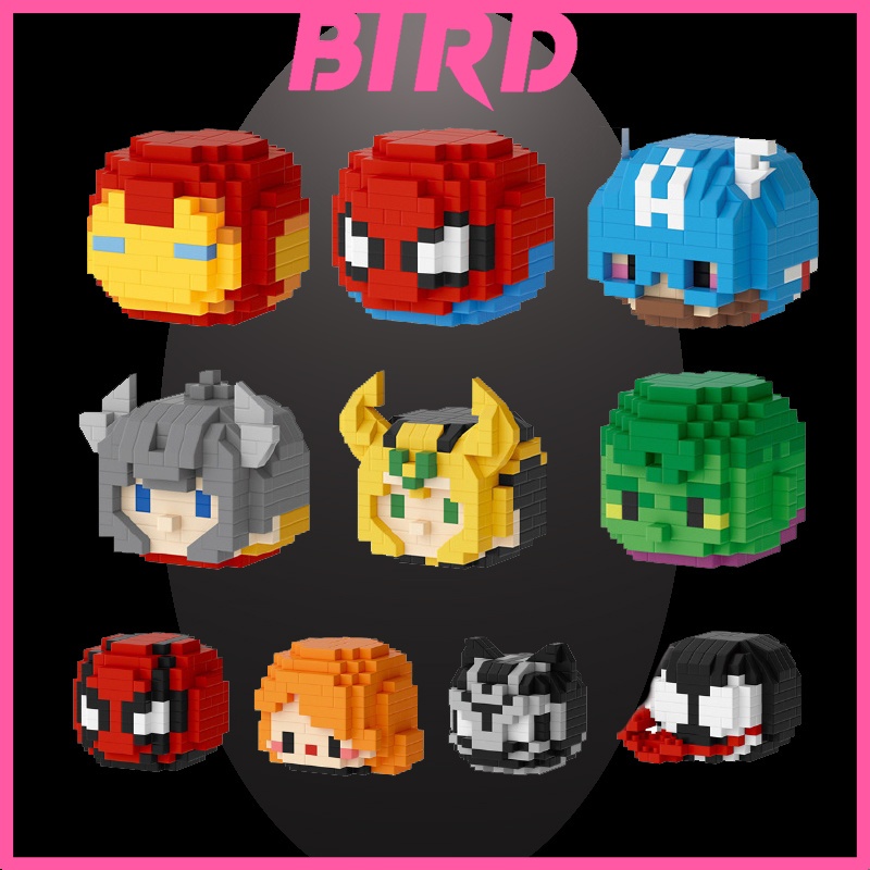 Jual BirdToys Mini Bricks Nano Block Superhero The Avengers EGG brick ...