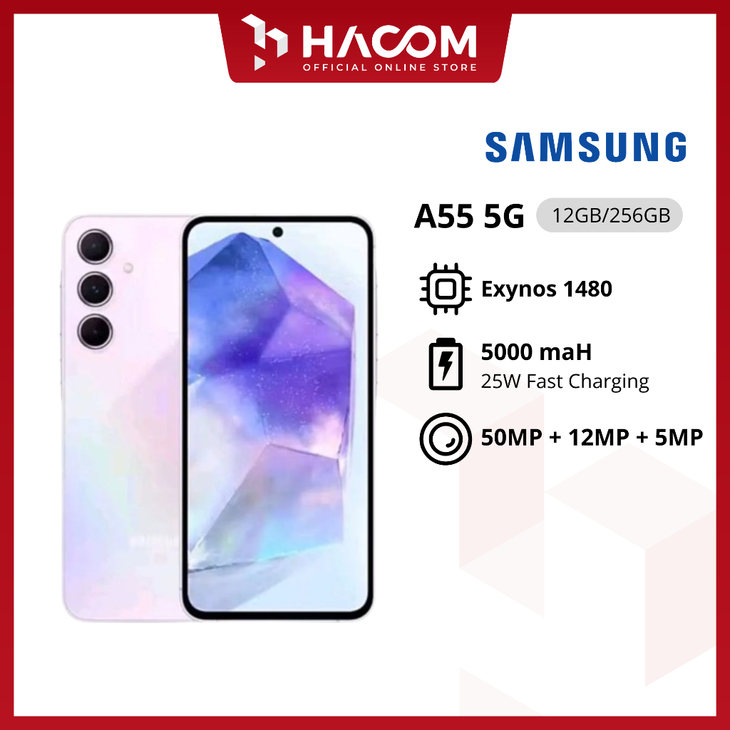 Jual Samsung Galaxy A55 5G 12/256GB Garansi Resmi SEIN Samsung