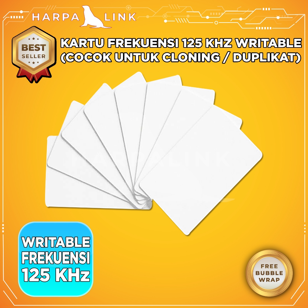 Jual Kartu RFID 125KHz Writable / RFID Card 125 KHz Rewritable / Kartu ...