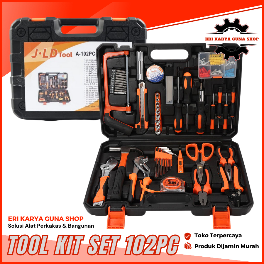 Jual Tool Kit Set 102 Pcs/Tool Kit Alat Rumah Tangga Tool Kit Set ...