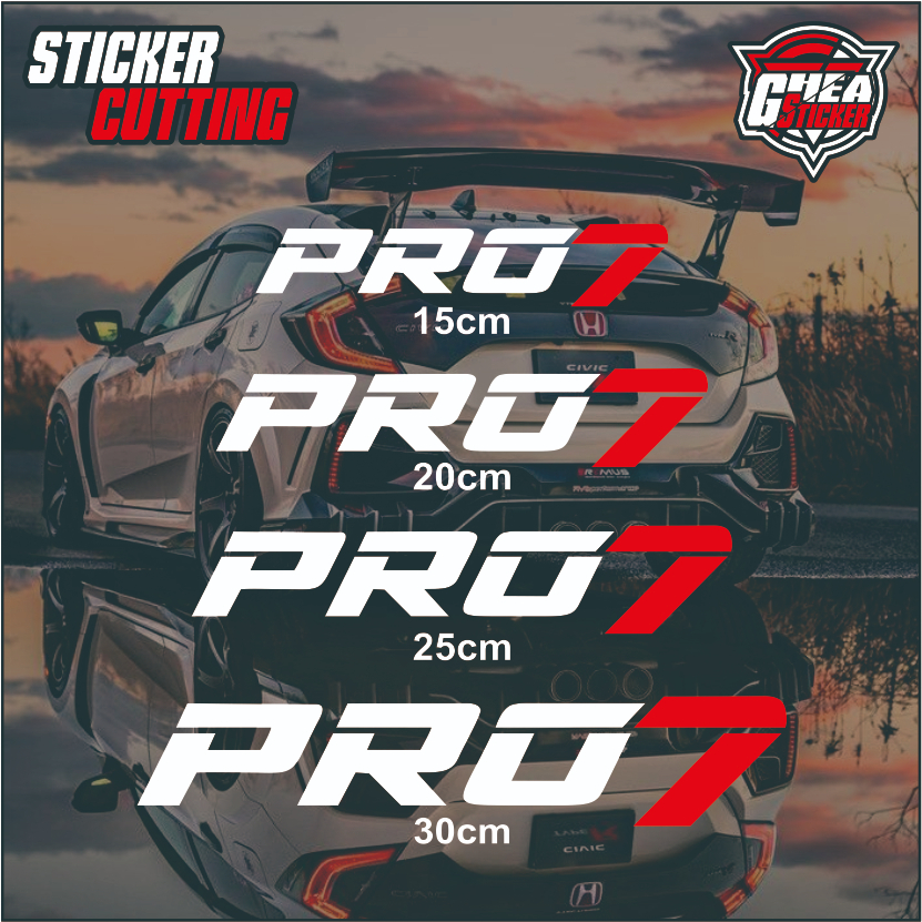 Jual Stiker Pro7 - Stiker Cutting PRO7 - Stiker Kaca Belakang Mobil ...