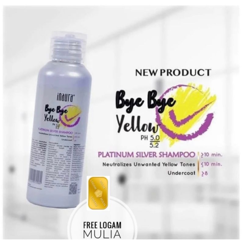 Jual Inaura Bye Bye Yellow Shampoo 250ml Free Logam Mulia | Shopee ...