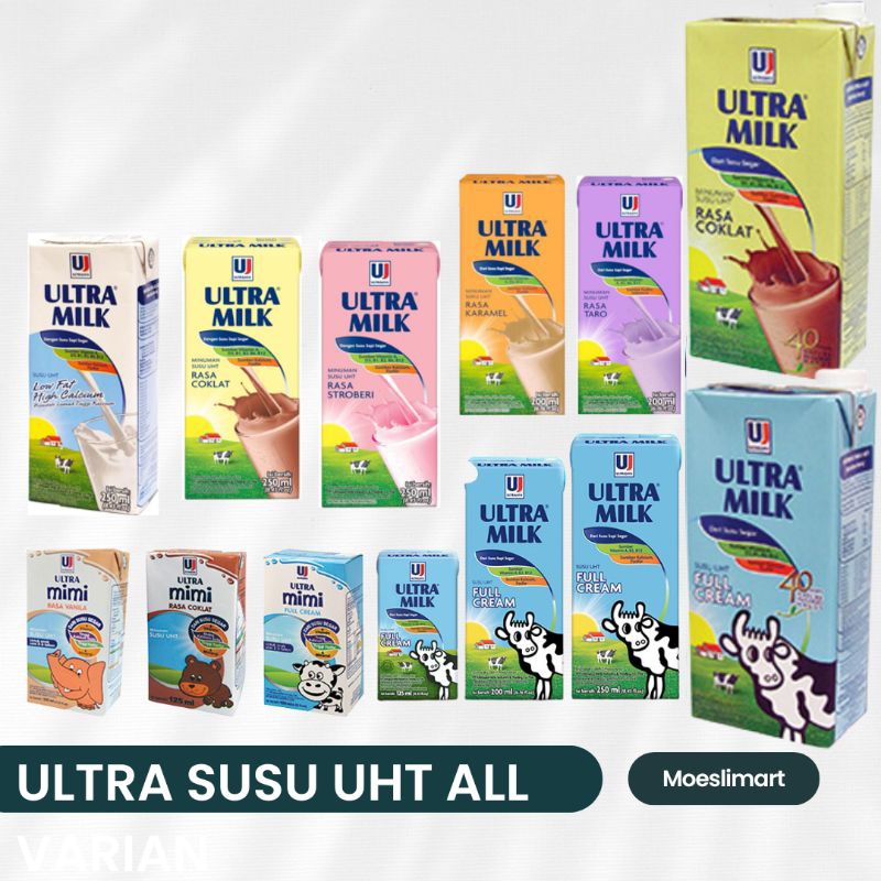 Jual Ultra Milk Ultra Mimi Susu Cair Uht All Varian Full Cream Rasa Coklat Rasa Stroberi 8243