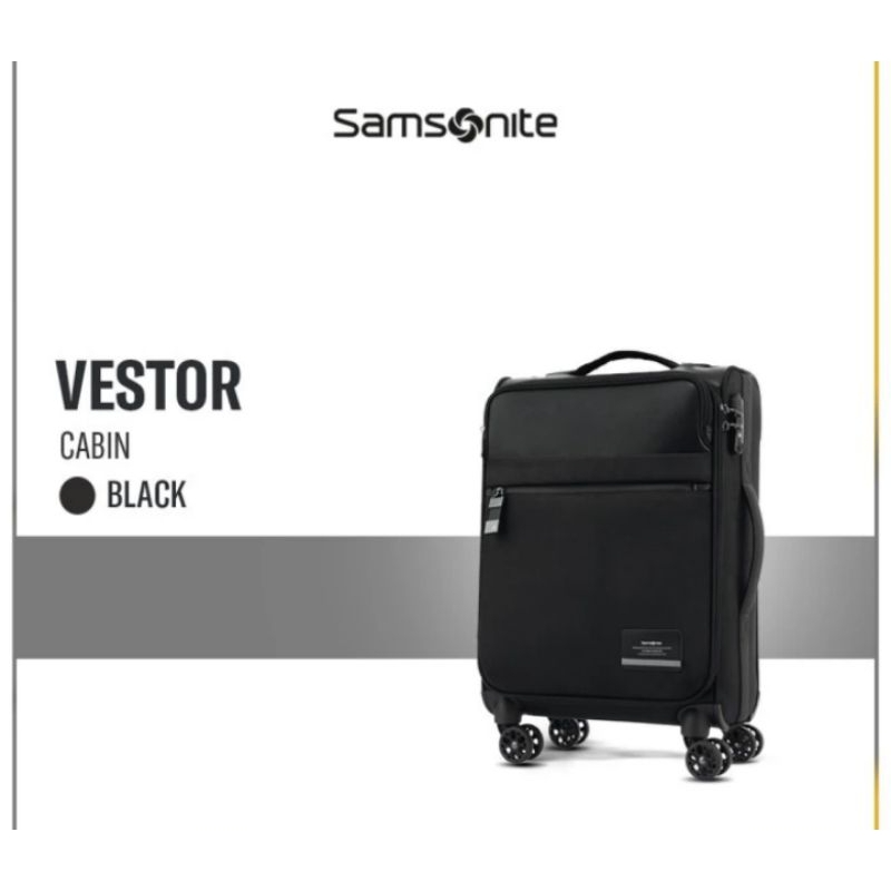 Jual Samsonite Vestor Koper Softcase Spinner TSA Cabin 20 inch Black Shopee Indonesia