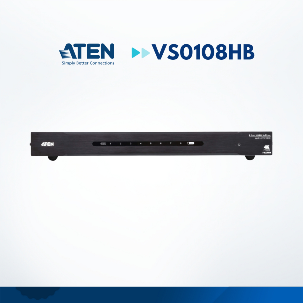 ATEN VS0108HA 8-Port 4K HDMI Splitter for High-Quality Multi