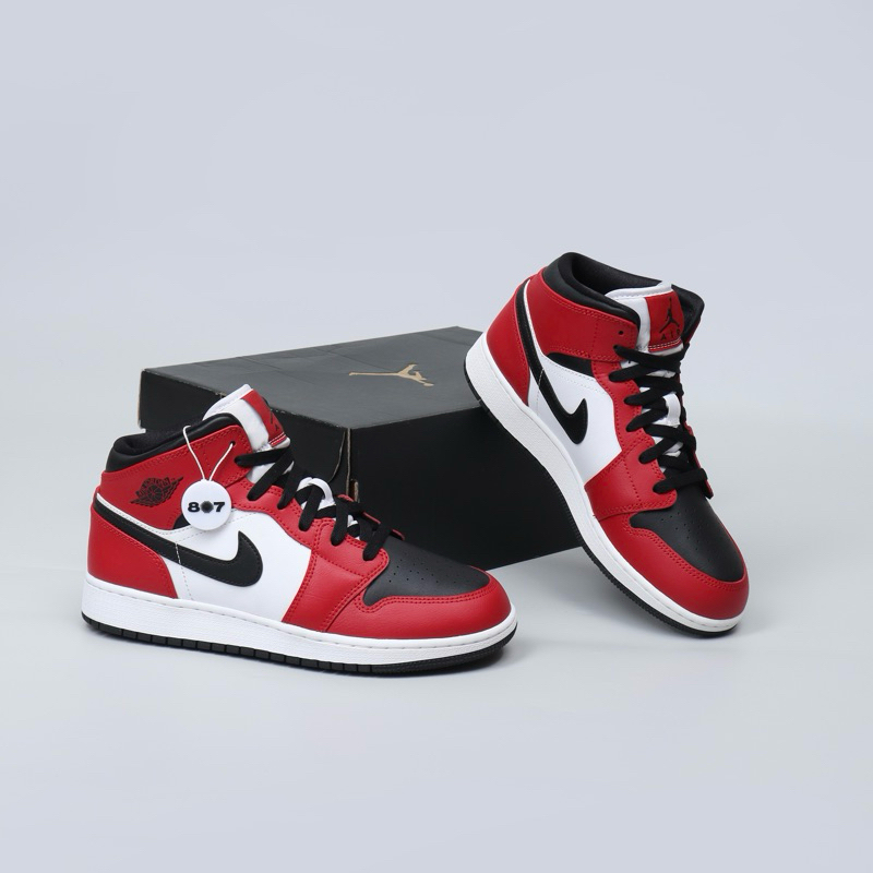 Nike Jordan Chicago Mid Gs Jual Air Jordan Mid Chicago Black Toe