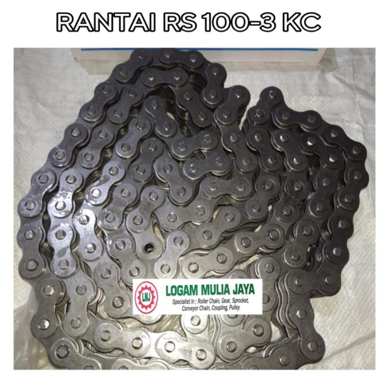 Jual ROLLER CHAIN RANTAI SPROCKET RS 100 TRIPLE MERK KC RS 100-3 KC ...