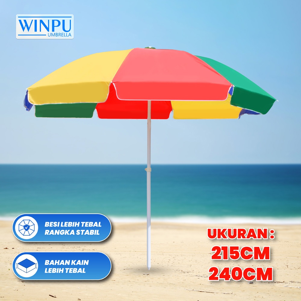 Jual WINPU Payung Tenda Jualan Besar Pelangi (215Cm - 240Cm) 1 Lapis ...