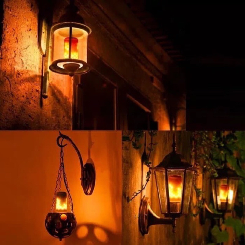 Jual Lampu Api lampu obor api lampu taman e27 lampu tidur api 3 in 1 ...