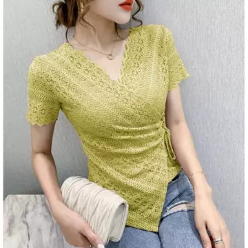 Sale Blouse 1590 3M Three M Tm Ivana Lace Wrap Top Blose Premium Korea Korean Fashion Harga