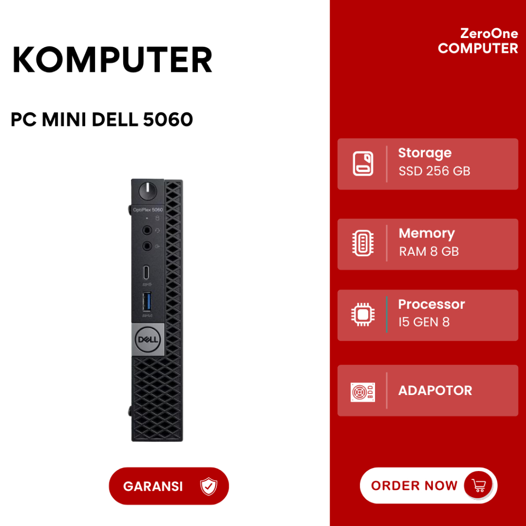 Jual Pc Mini Dell 5060 Core I5 Gen 8 Ram *Gb Ssd 256GB | Shopee Indonesia