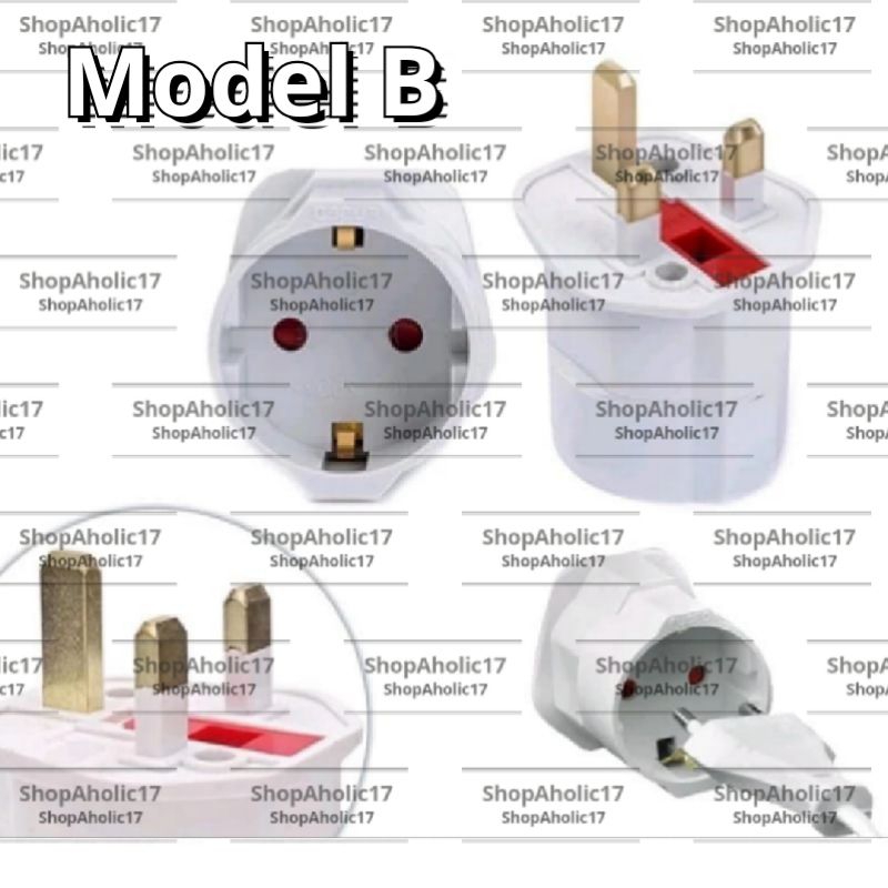 Jual UK Plug male Travel Stop Kontak to EU Plug female Arab Saudi ...