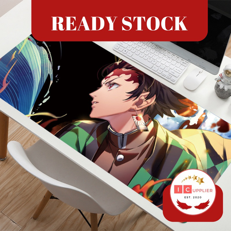 Jual Ori Icupplier Premium Mouse Pad Gaming 80x30cm Ketebalan 3mm Motif Demon Slayer Kimetsu 4492