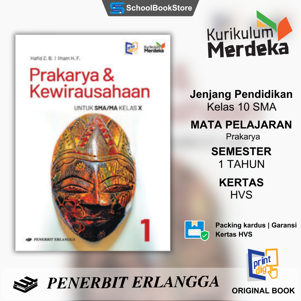 Jual BUKU ERLANGGA PRAKARYA DAN KEWIRAUSAHAAN SMA KELAS 1 X 10 SMA ...