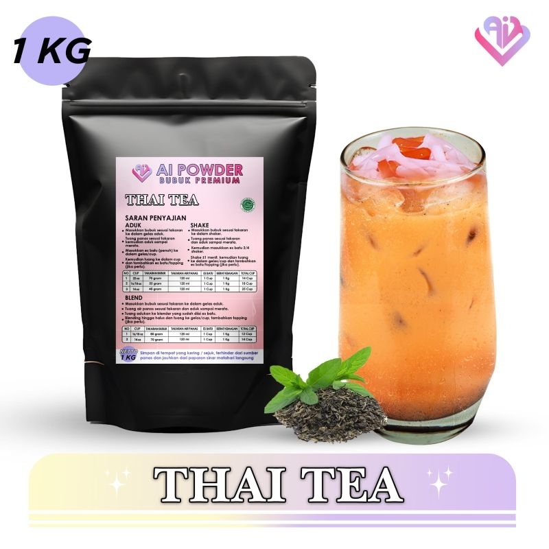 Jual Thai Tea Bubuk Minuman Instant Premium The Best 1Kg | Shopee Indonesia