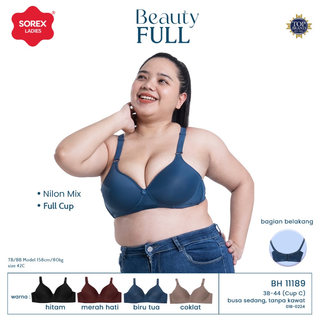 Jual Bra Bh Sorex Tanpa Kawat Busa Sedang Kait Cup C Shopee