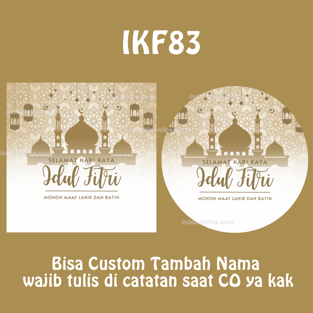 Jual stiker / Kartu Ucapan / Hangtag Selamat Hari Raya Idul Fitri ...