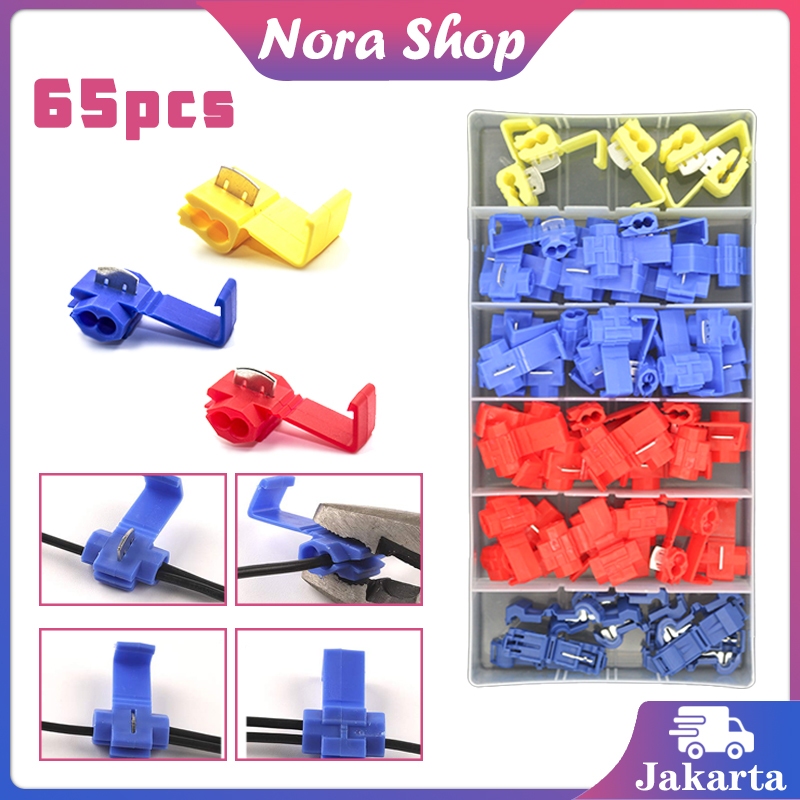 Jual 65pcs Terminal Konektor Kabel Quick Cable Jumper Connector