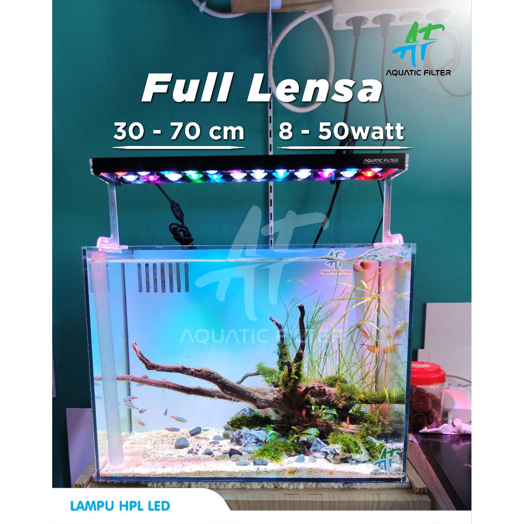 Jual Lampu LED Hpl Aquascape Ikan Hias Aquarium 20 70cm 8watt 50watt