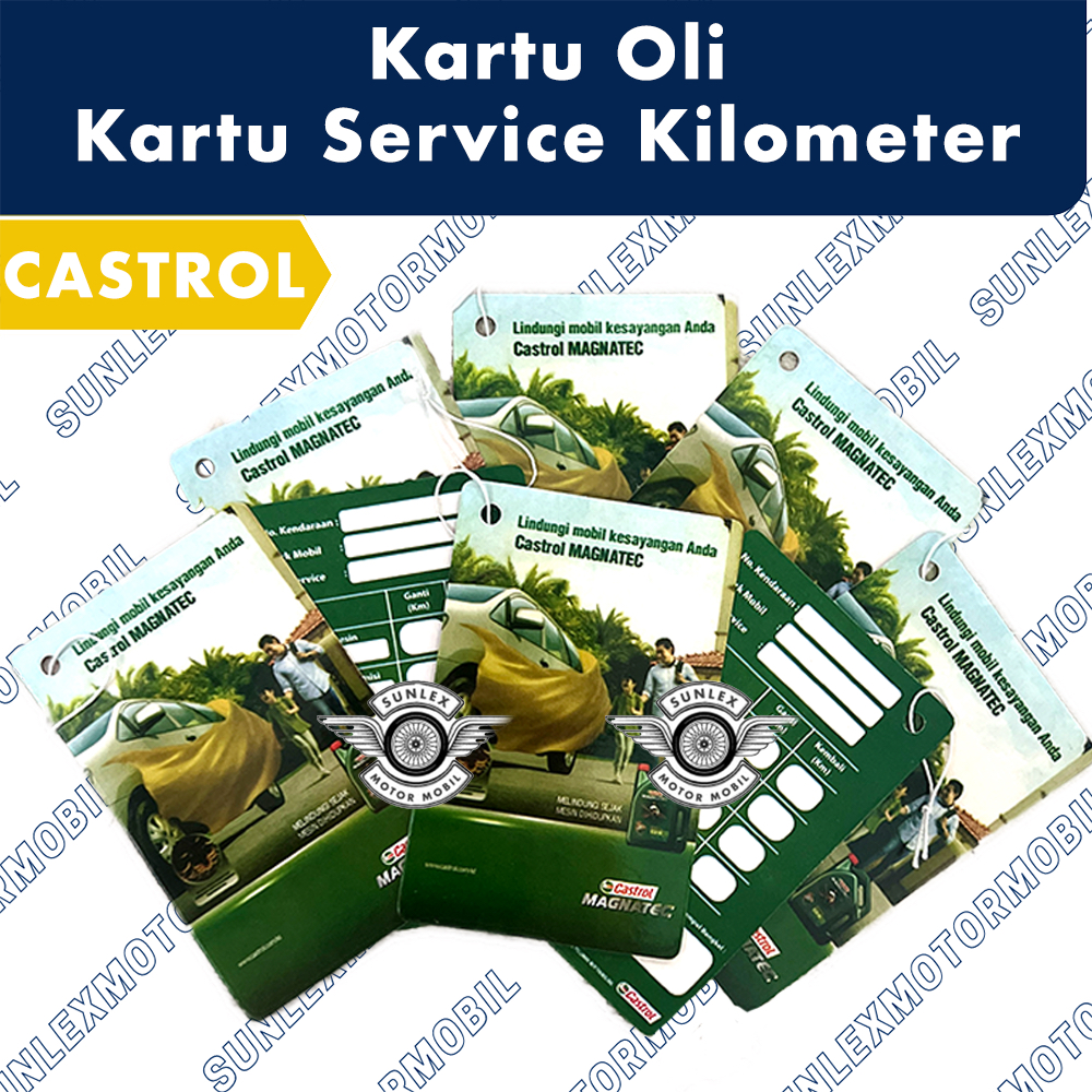 Jual Kartu Oli Kartu Service Kilometer Catatan Kilometer Castrol ...