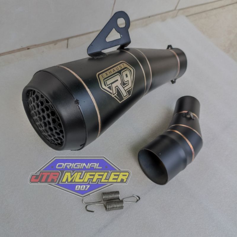 Jual Knalpot R9 gp series black Ninja 250 fi Ninja 250 karbu Ninja ...