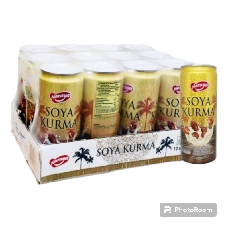 Jual Naraya Soya Kurma Minuman Susu Sari Kedelai Kaleng Can 300 Ml