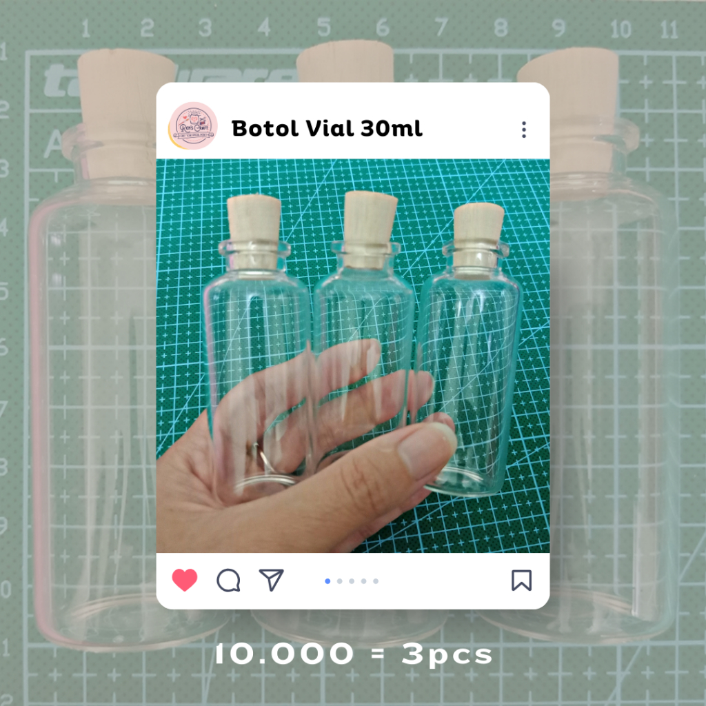 Jual (3pcs) Botol Vial 30ml / Botol Mini / Botol Kaca / Sample ...