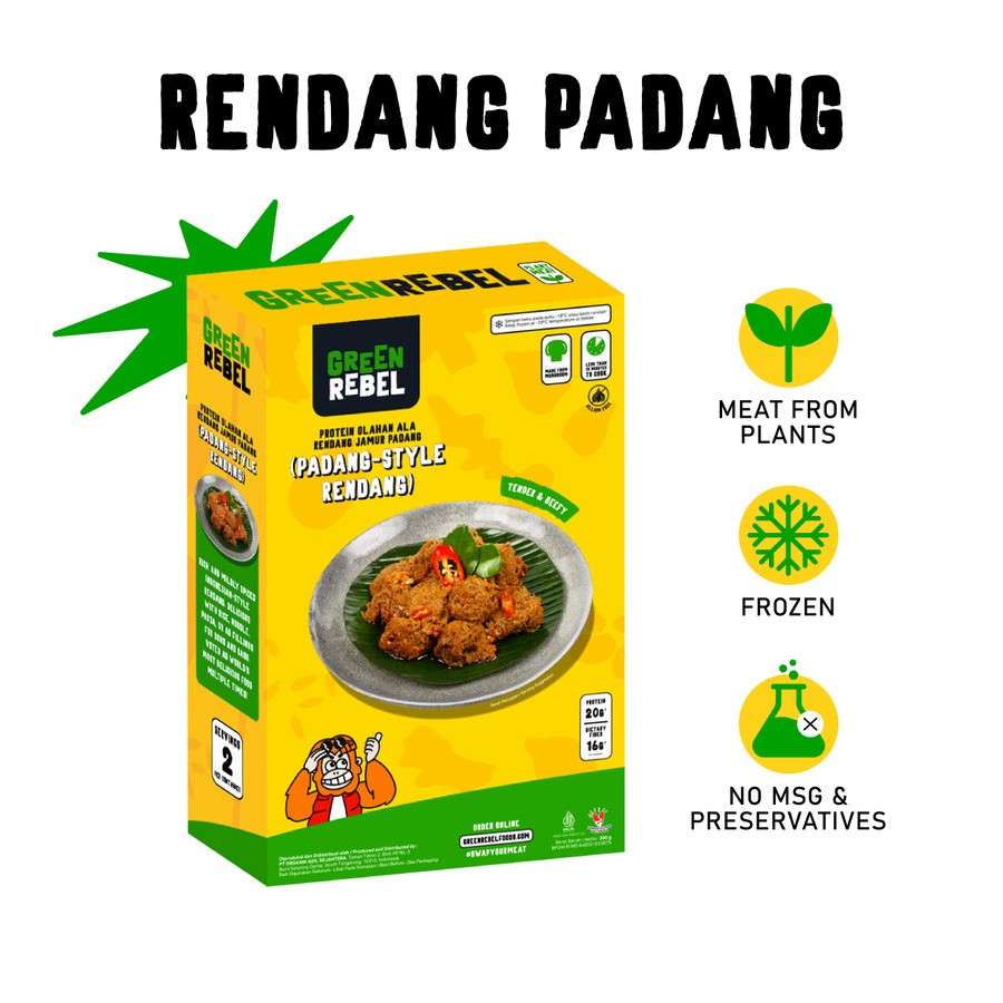Jual Green Rebel Beefless Rendang | Rendang Padang Vegan | 200 gr new ...